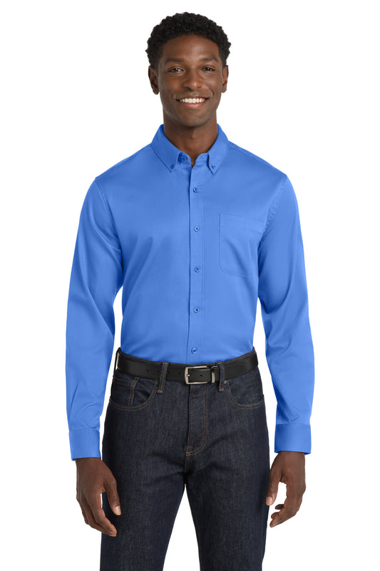 Port Authority? Long Sleeve SuperPro React? Twill Shirt