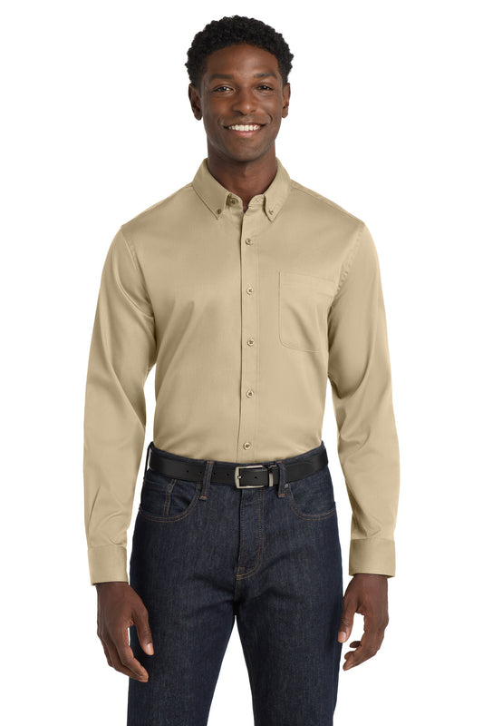 Port Authority? Long Sleeve SuperPro React? Twill Shirt