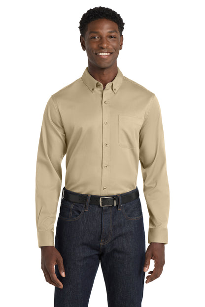 Port Authority? Long Sleeve SuperPro React? Twill Shirt