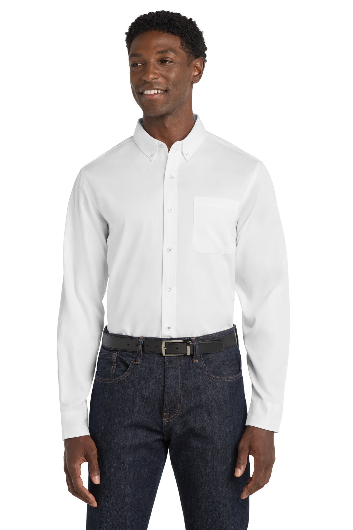Port Authority? Long Sleeve SuperPro React? Twill Shirt