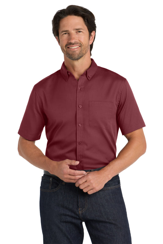 Port Authority? Short Sleeve SuperPro React? Twill Shir
