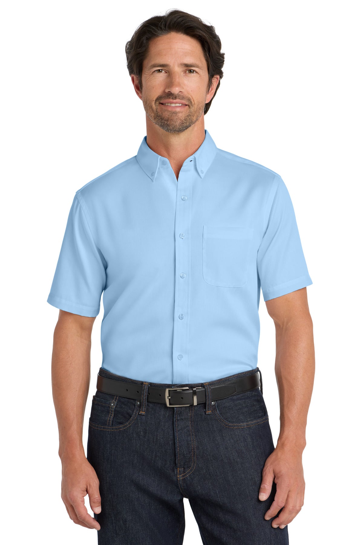 Port Authority? Short Sleeve SuperPro React? Twill Shir