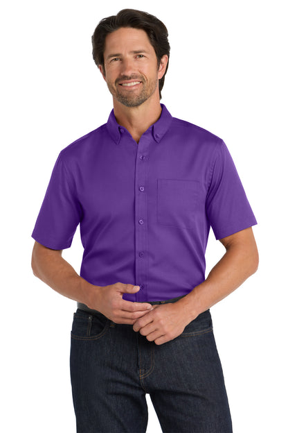 Port Authority? Short Sleeve SuperPro React? Twill Shir