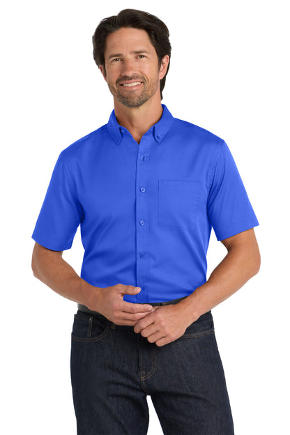 Port Authority? Short Sleeve SuperPro React? Twill Shir