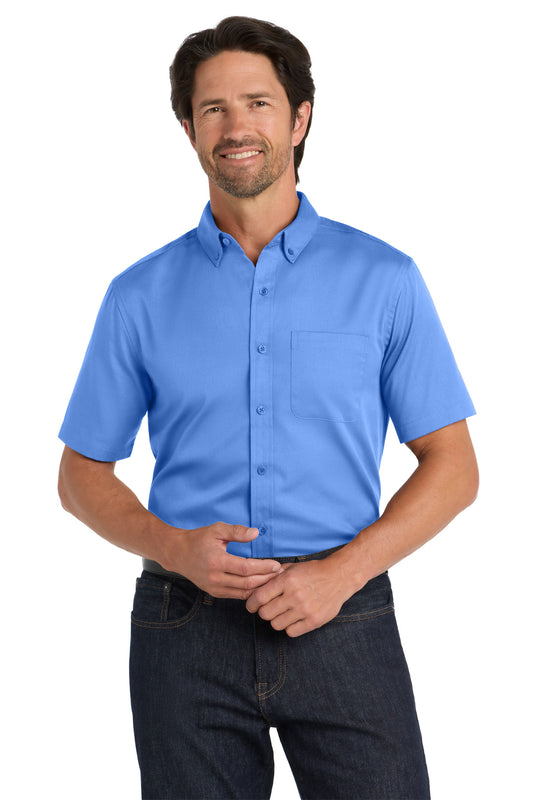 Port Authority? Short Sleeve SuperPro React? Twill Shir