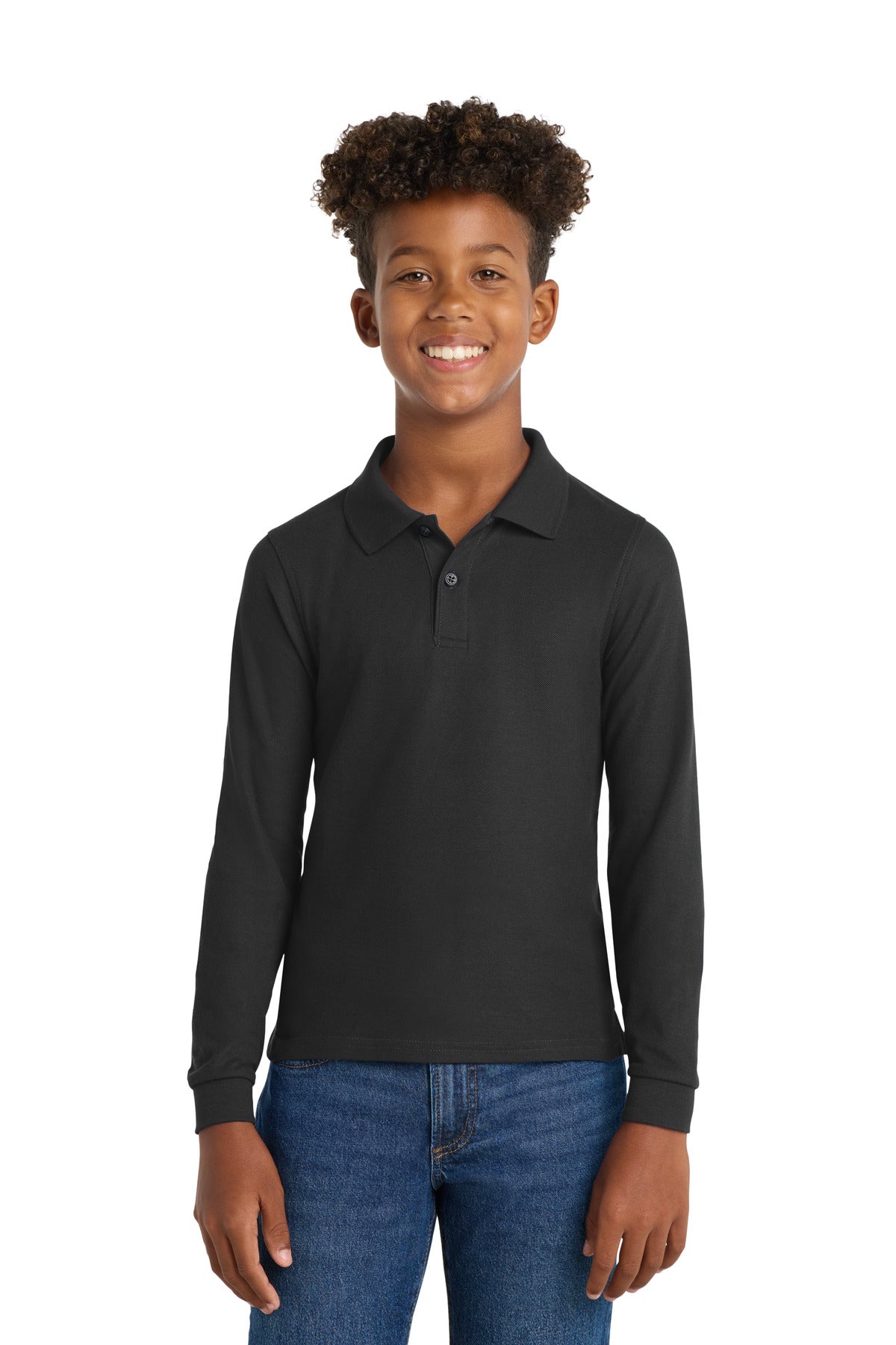 Port Authority® Youth Long Sleeve Silk Touch™ Polo