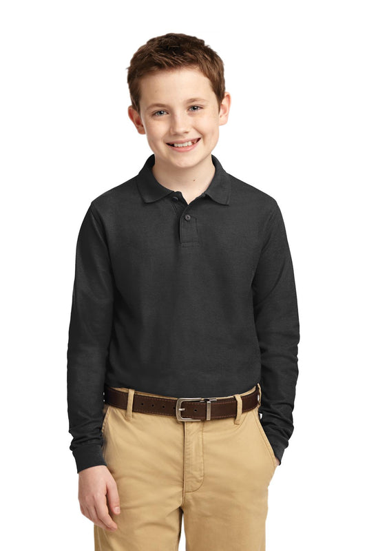 Port Authority? Youth Long Sleeve Silk Touch? Polo.  Y5
