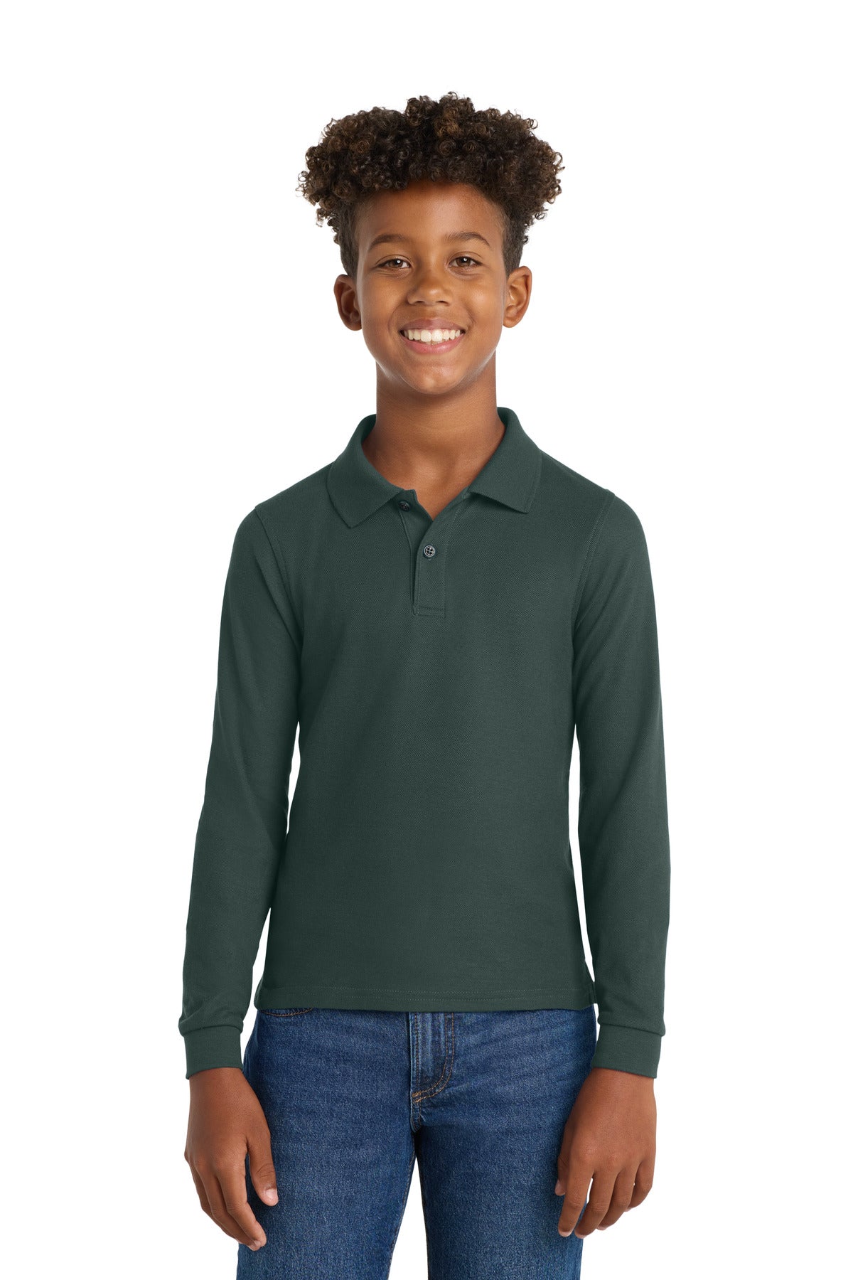 Port Authority® Youth Long Sleeve Silk Touch™ Polo