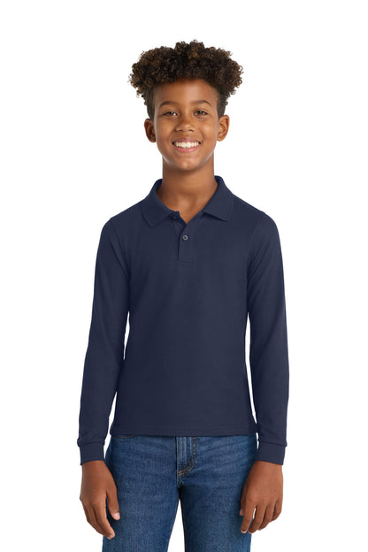 Port Authority® Youth Long Sleeve Silk Touch™ Polo