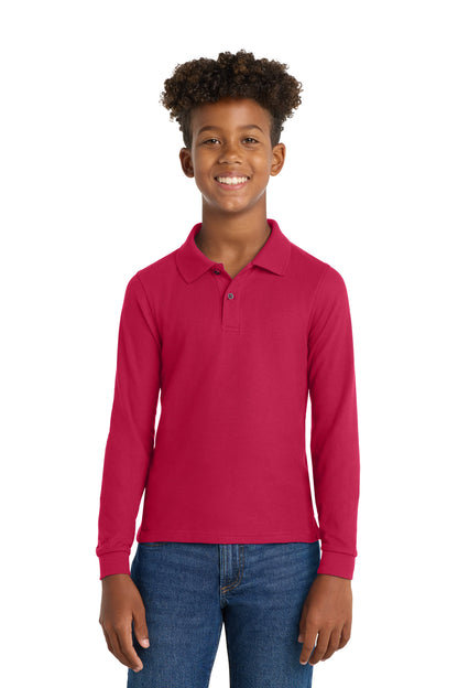 Port Authority® Youth Long Sleeve Silk Touch™ Polo