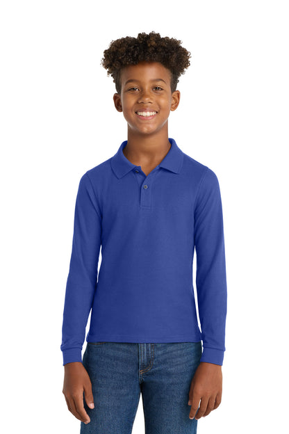 Port Authority® Youth Long Sleeve Silk Touch™ Polo