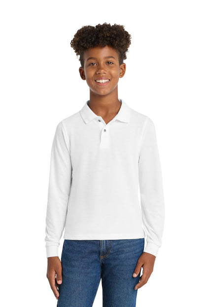 Port Authority® Youth Long Sleeve Silk Touch™ Polo