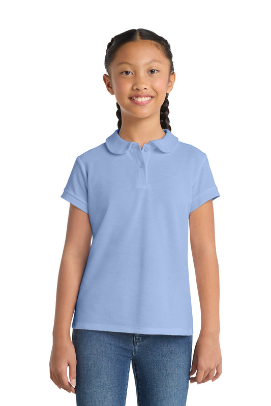 Port Authority? Girls Silk Touch? Peter Pan Collar Polo