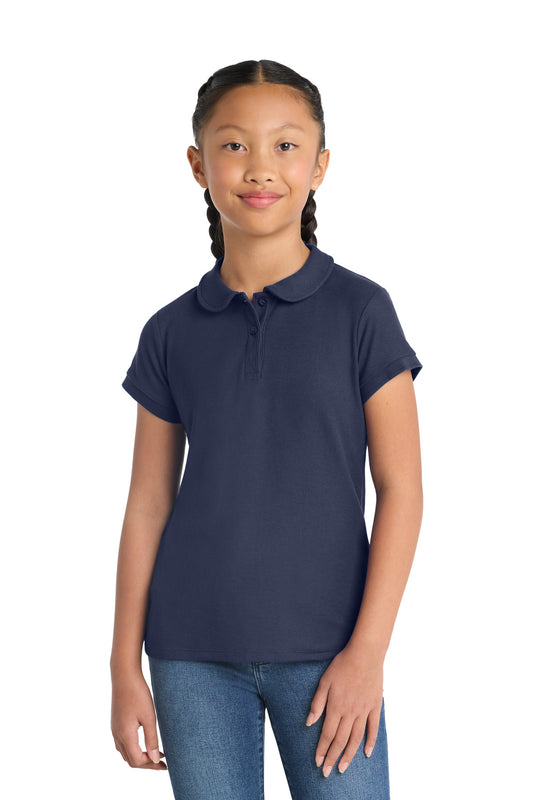 Port Authority® Girls Silk Touch™ Peter Pan Collar Polo