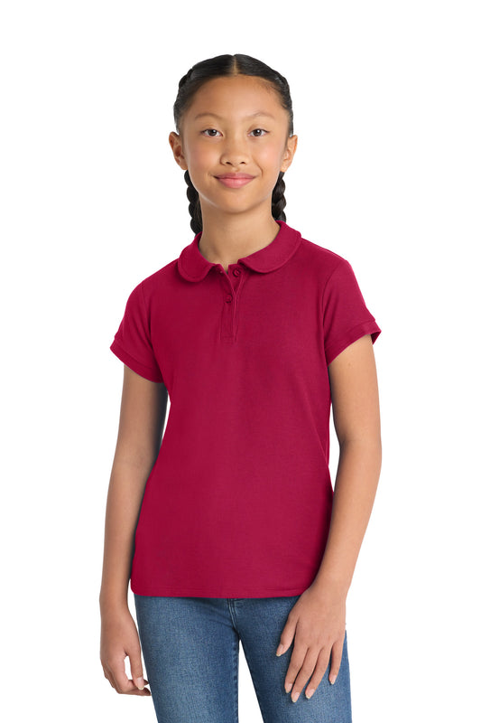 Port Authority® Girls Silk Touch™ Peter Pan Collar Polo