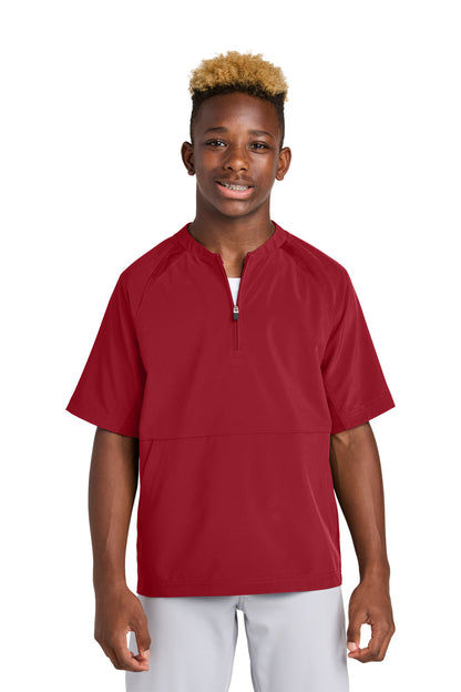 Sport-Tek® Youth Repeat 1/2-Zip Short Sleeve Jacket