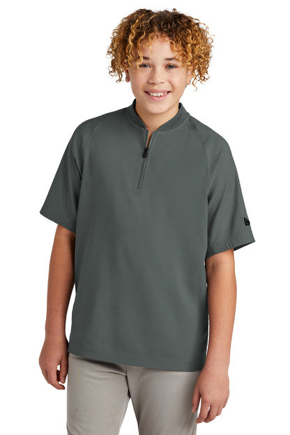 New Era ? Youth Cage Short Sleeve 1/4-Zip Jacket. YNEA6
