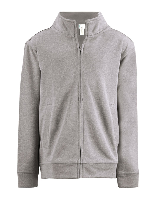 Clique Lift Solution-dyed Performance Youth Full Zip Hooded Sweatshirt