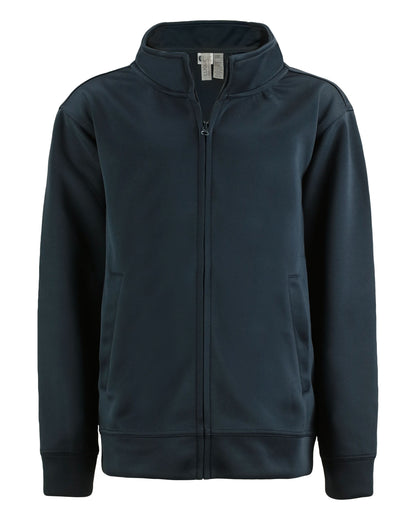 Clique Lift Solution-dyed Performance Youth Full Zip Hooded Sweatshirt