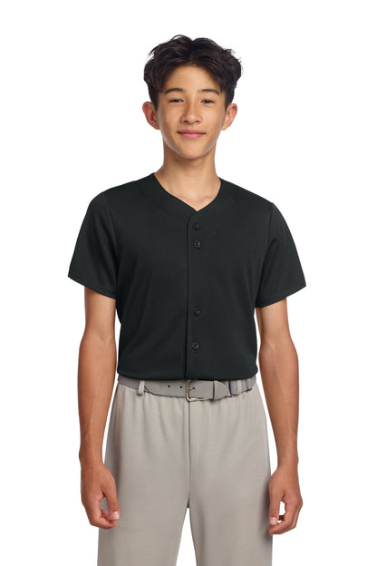Sport-Tek® Youth PosiCharge® Tough Mesh Full-Button Jersey