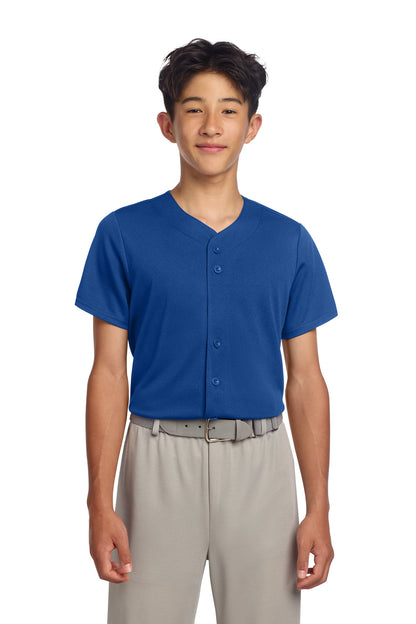 Sport-Tek® Youth PosiCharge® Tough Mesh Full-Button Jersey