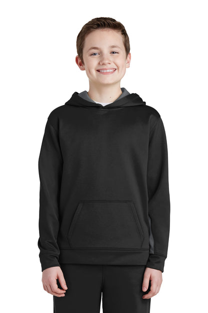 Sport-Tek? Youth Sport-Wick? Fleece Colorblock Hooded P