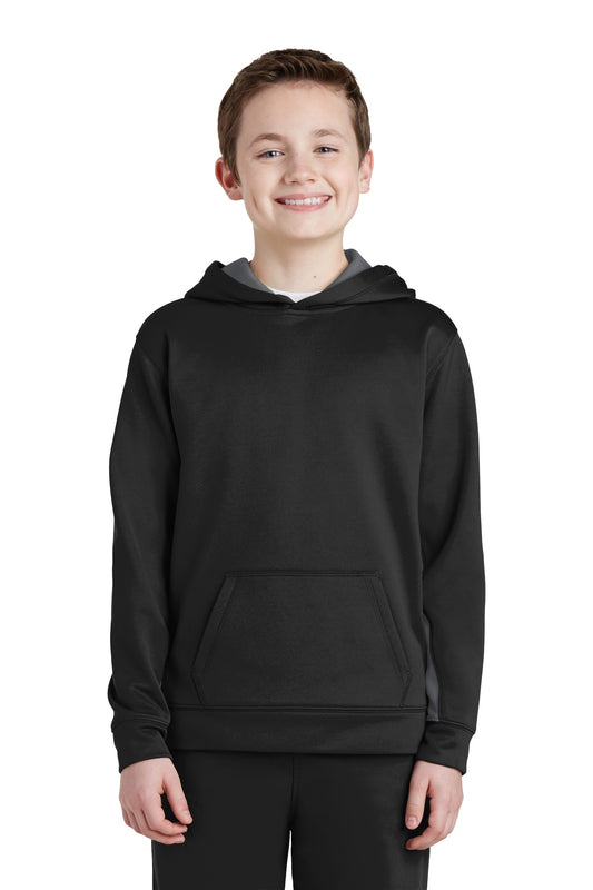 Sport-Tek? Youth Sport-Wick? Fleece Colorblock Hooded P