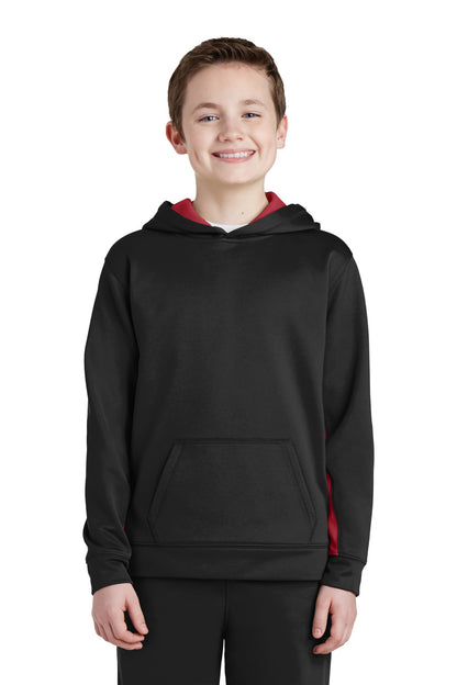 Sport-Tek? Youth Sport-Wick? Fleece Colorblock Hooded P
