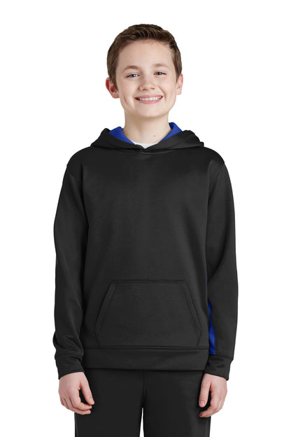 Sport-Tek? Youth Sport-Wick? Fleece Colorblock Hooded P