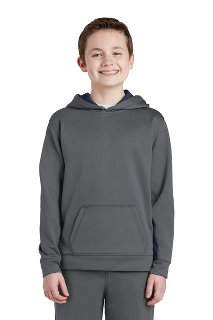 Sport-Tek? Youth Sport-Wick? Fleece Colorblock Hooded P