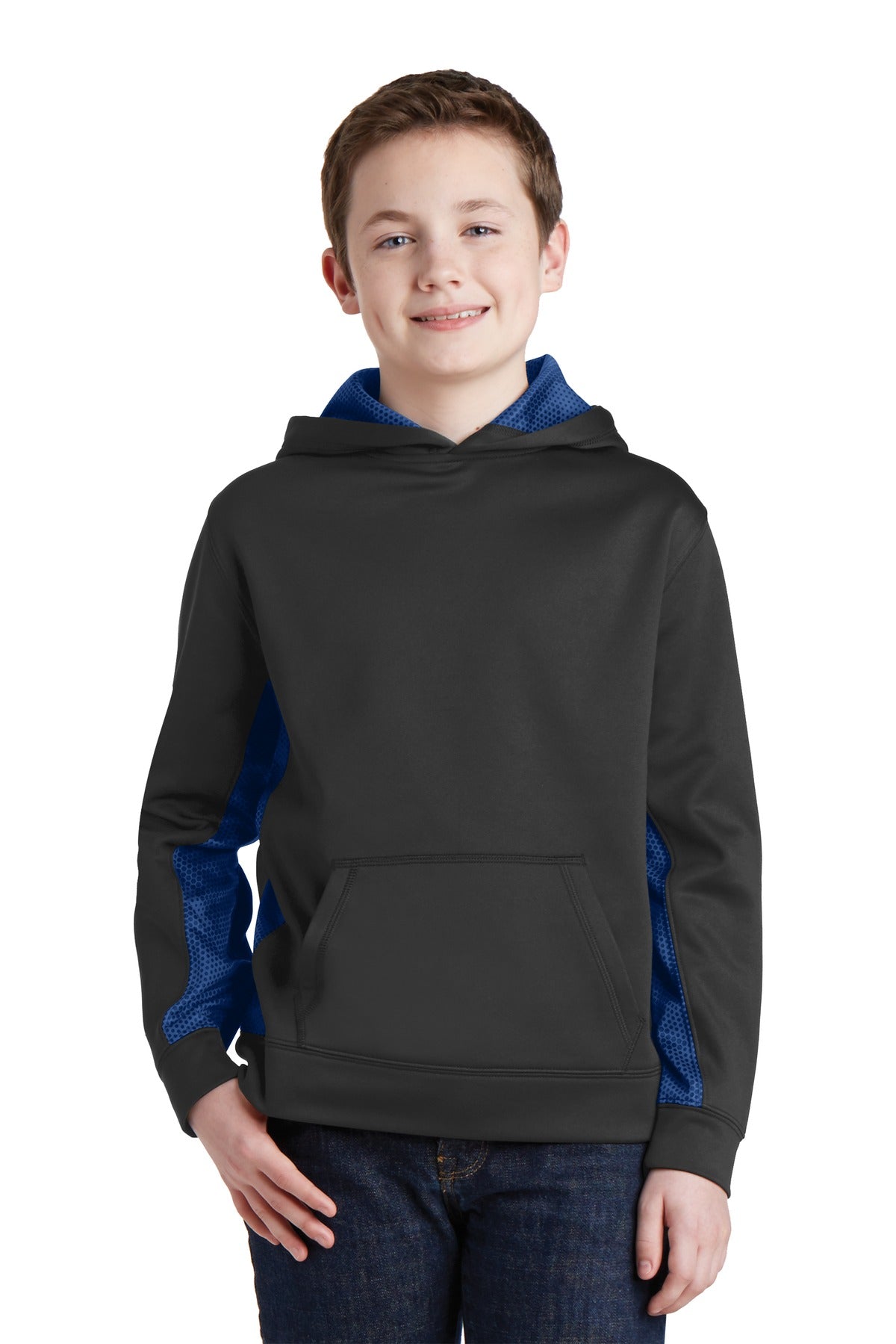 Sport-Tek? Youth Sport-Wick? CamoHex Fleece Colorblock