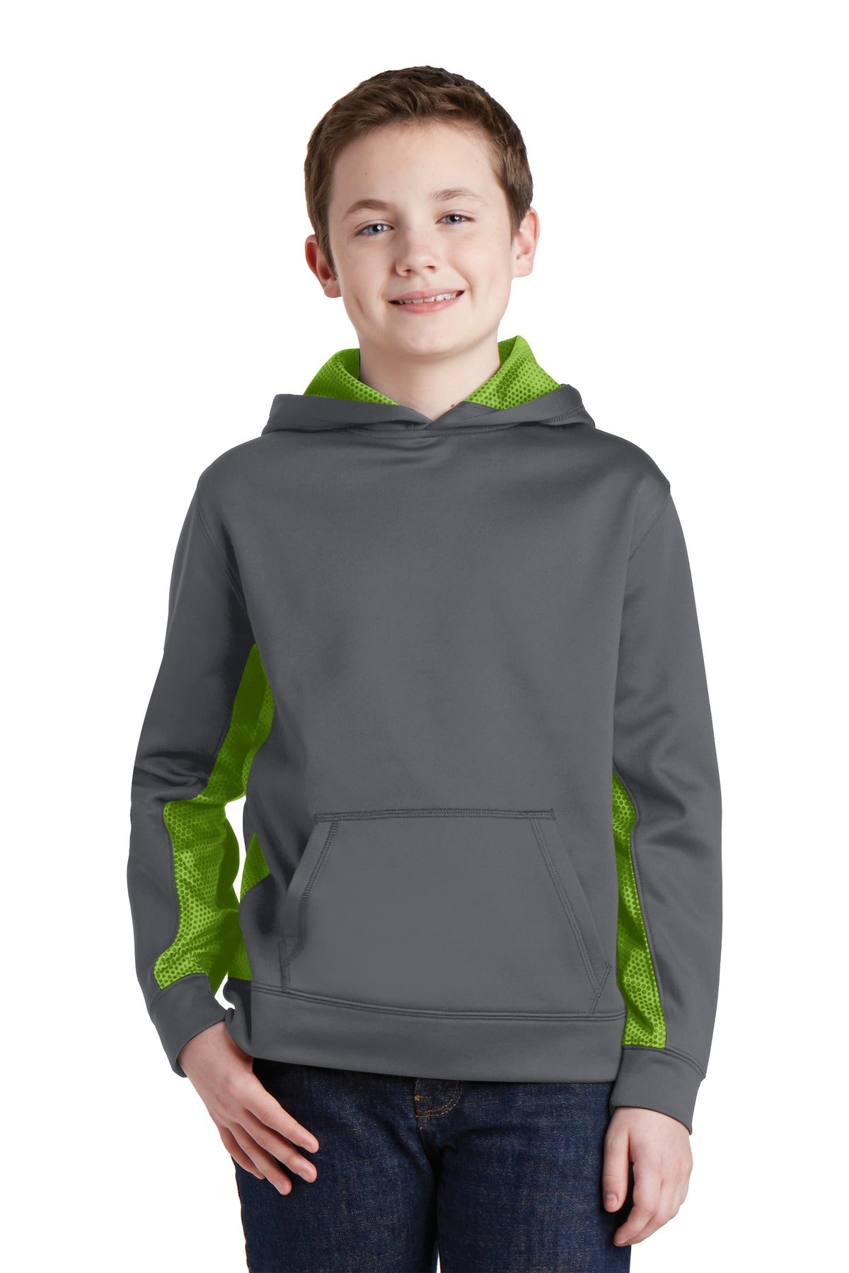 Sport-Tek? Youth Sport-Wick? CamoHex Fleece Colorblock