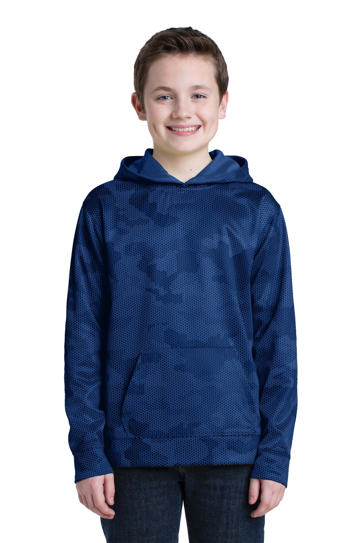 Sport-Tek? Youth Sport-Wick? CamoHex Fleece Hooded Pull