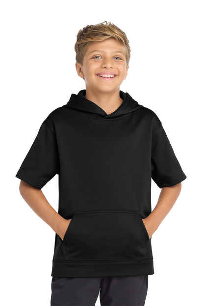 Sport-Tek ® Youth Sport-Wick ® Fleece Short Sleeve Hooded Pullover