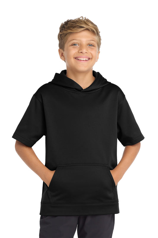 Sport-Tek ® Youth Sport-Wick ® Fleece Short Sleeve Hooded Pullover