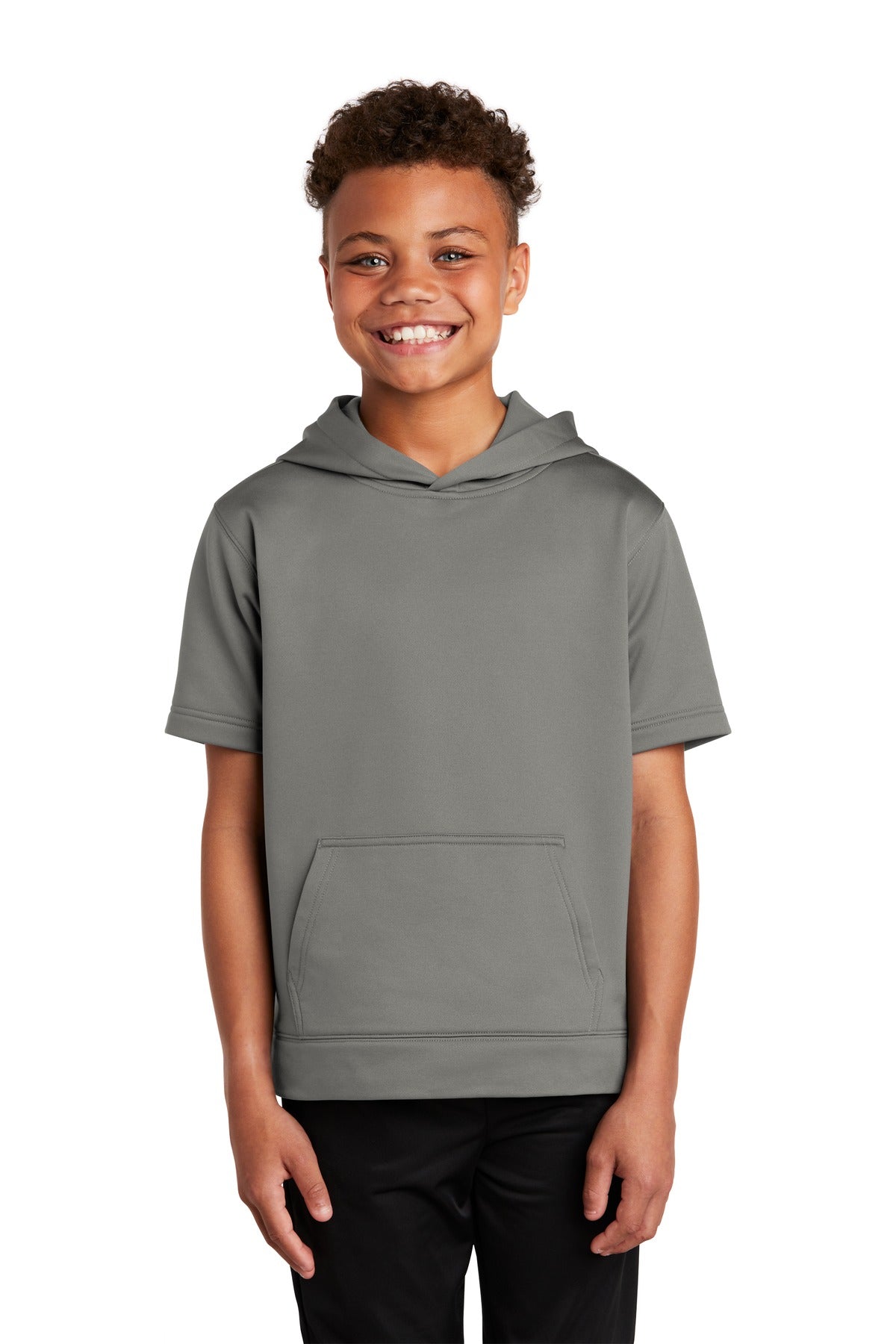 Sport-Tek ? Youth Sport-Wick ? Fleece Short Sleeve Hood