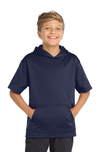 Sport-Tek ® Youth Sport-Wick ® Fleece Short Sleeve Hooded Pullover