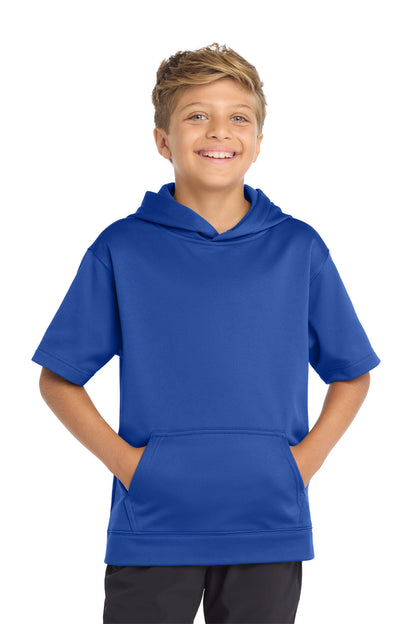 Sport-Tek ® Youth Sport-Wick ® Fleece Short Sleeve Hooded Pullover