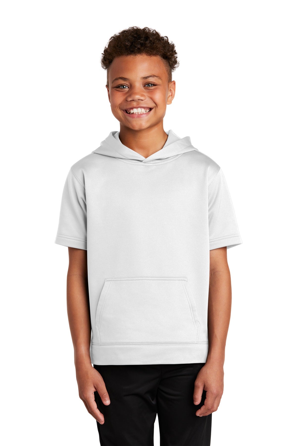 Sport-Tek ? Youth Sport-Wick ? Fleece Short Sleeve Hood