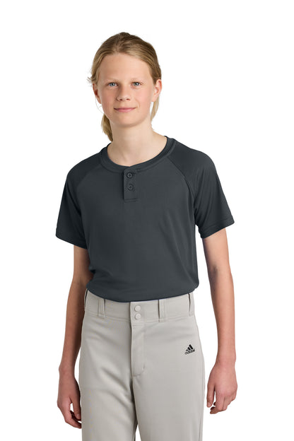 Sport-Tek® Youth PosiCharge® Competitor™ 2-Button Henley
