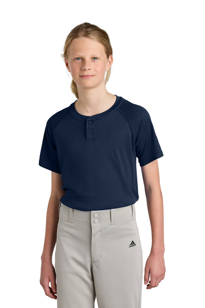 Sport-Tek® Youth PosiCharge® Competitor™ 2-Button Henley