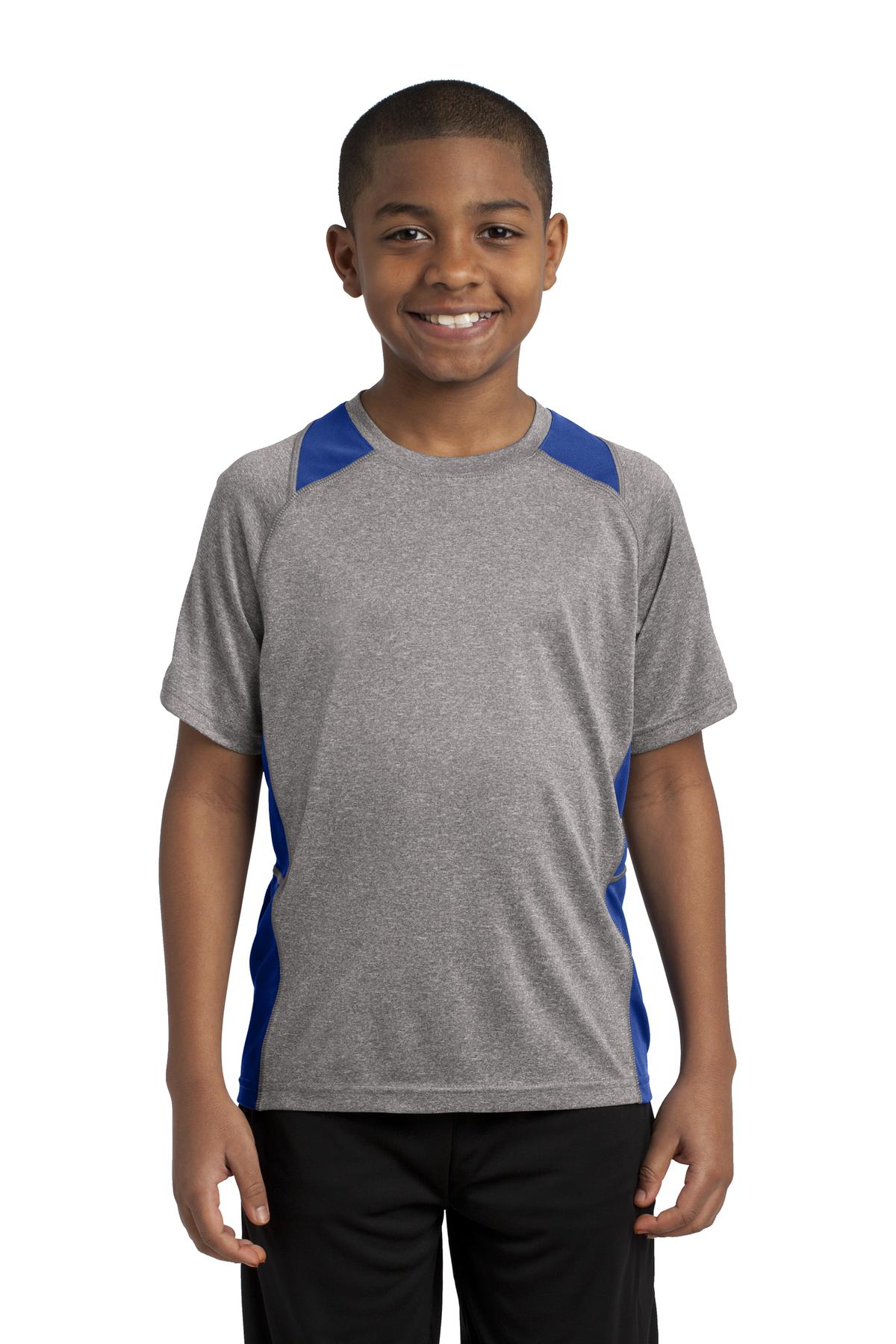 Sport-Tek? Youth Heather Colorblock Contender? Tee. YST