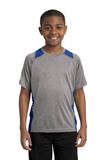Sport-Tek? Youth Heather Colorblock Contender? Tee. YST