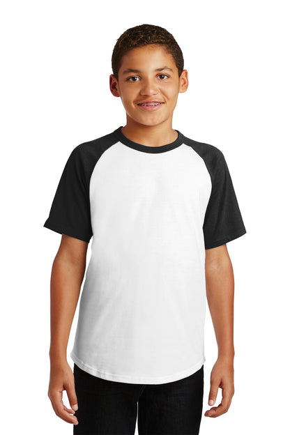 Sport-Tek? Youth Short Sleeve Colorblock Raglan Jersey.