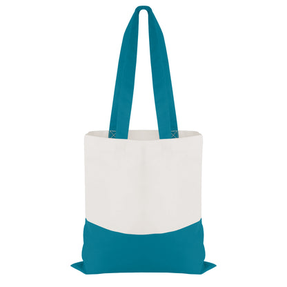 Good Value Cotton Colored Accent Flat Tote-VBAG050